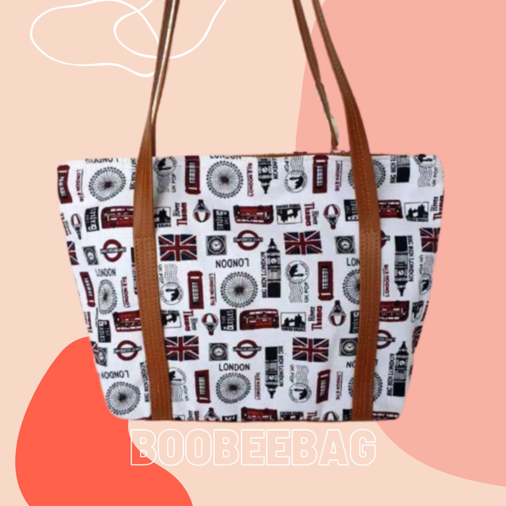 TOTE BAG CANVAS MOTIF LONDON