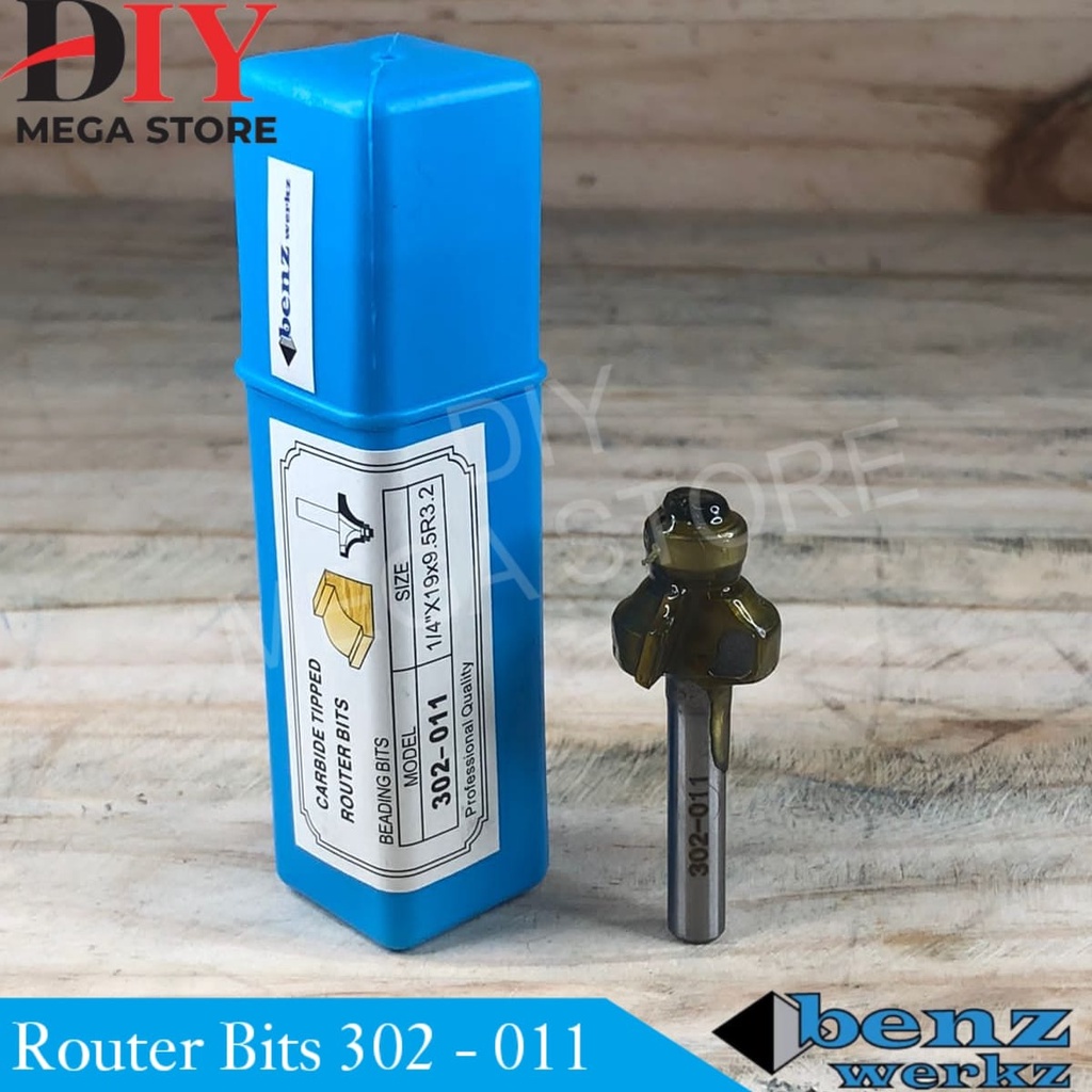 Router beading bit / mata profil 19 mm x 1/4" benz werkz ( 302-011 )