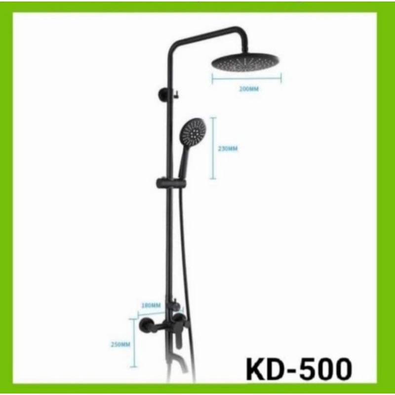 Jual Kran Tiang Stainless Hitam Full Set Shower Tiang Column Black