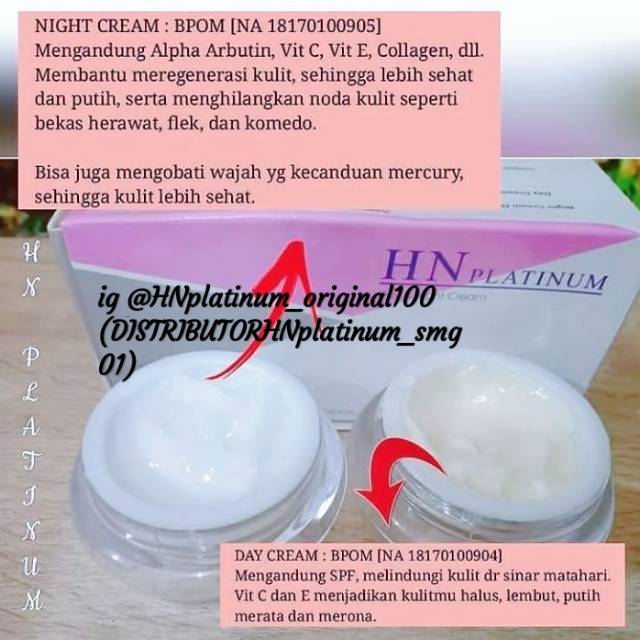 PAKET ECER KRIM SIANG& MALM HN PLATINUM