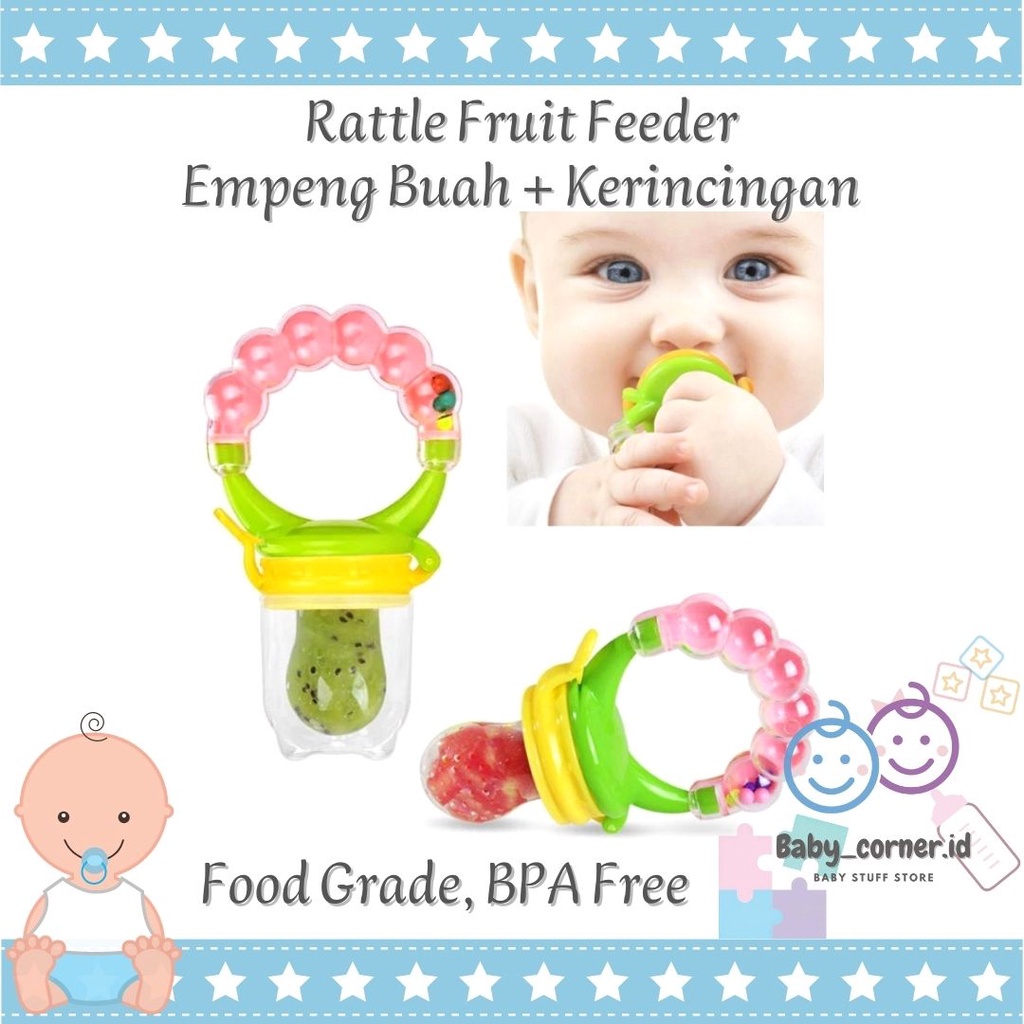 Rattle Fruit Feeder | Dot Empeng Buah+Kerincingan | Baby Fruit Pacifier