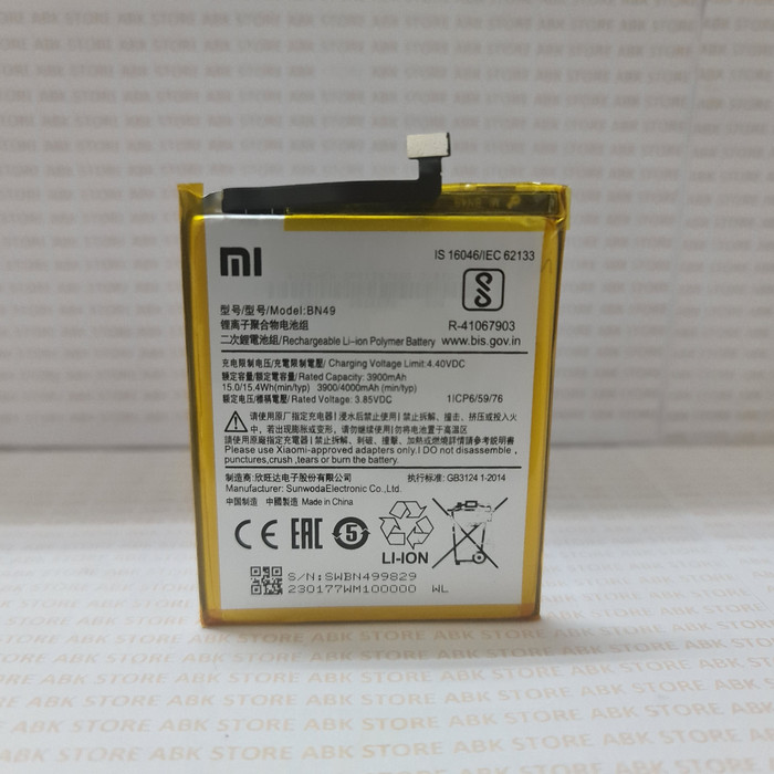 Batre Baterai Battery Xiaomi Redmi 7A | Xiomi 7A BN49 Ori