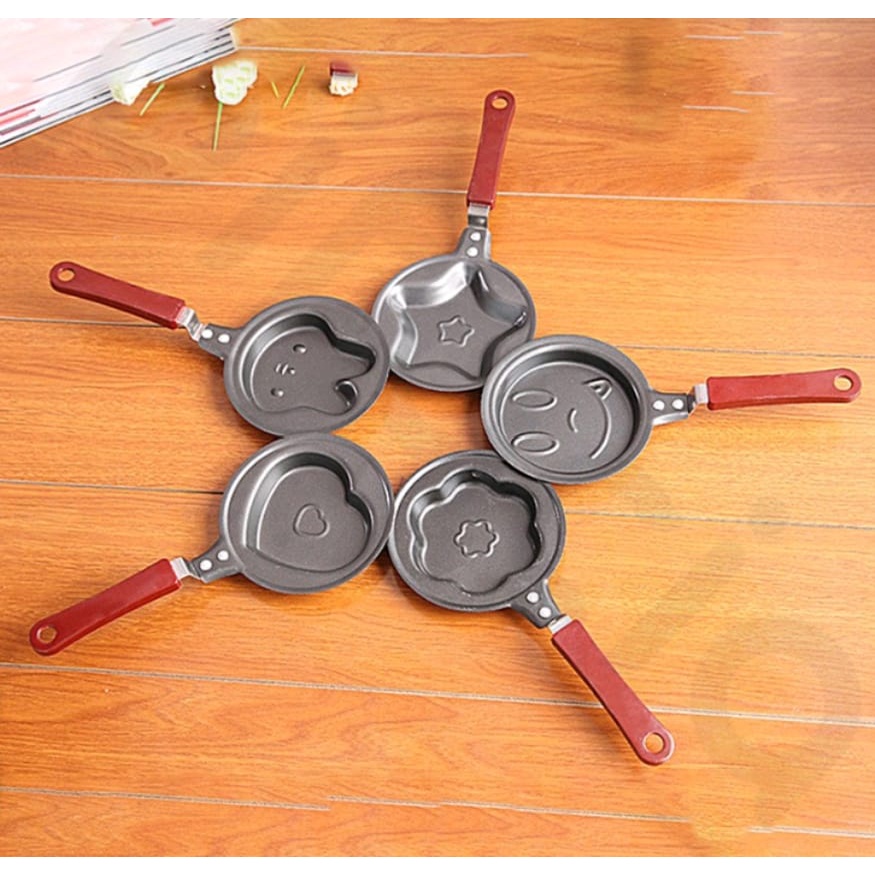 Teflon Mini Karakter Cetakan Telur Non Stick Frying Pan