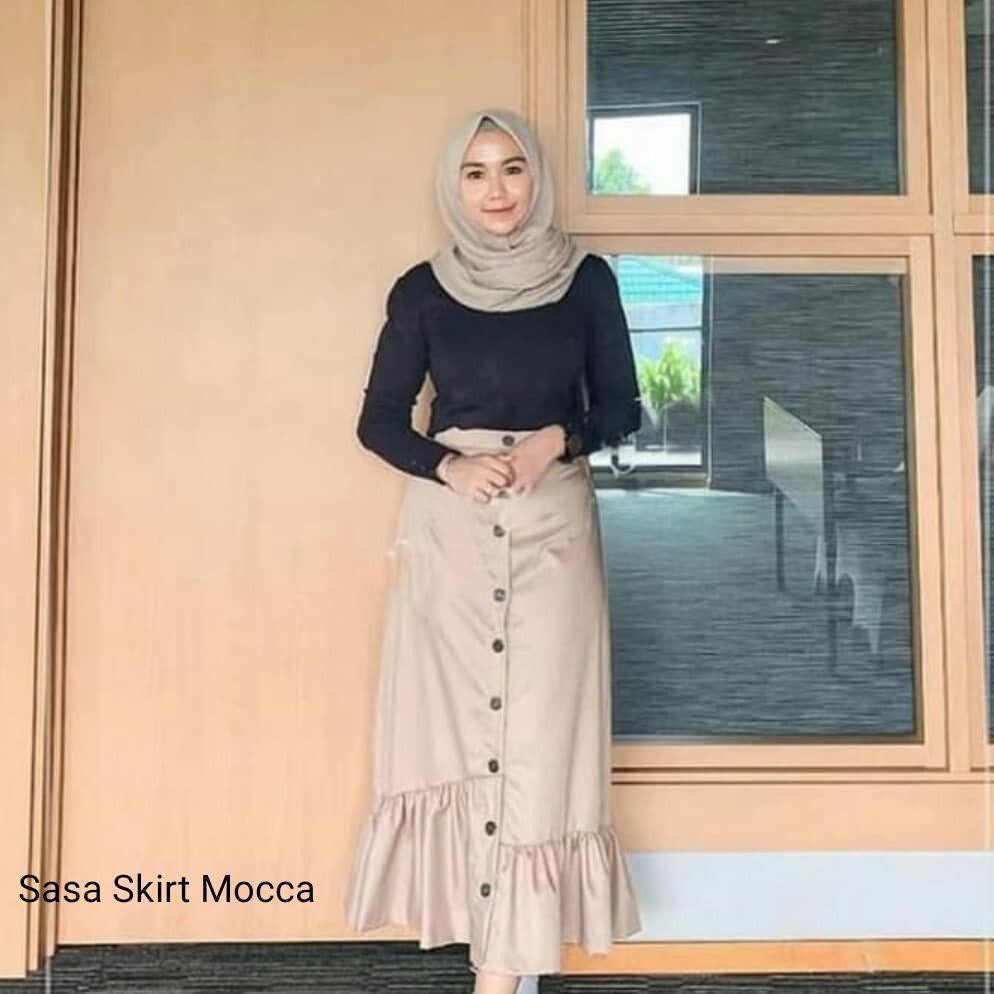 Nara Grosir - Sasa Skirt l Rok Polos Wanita