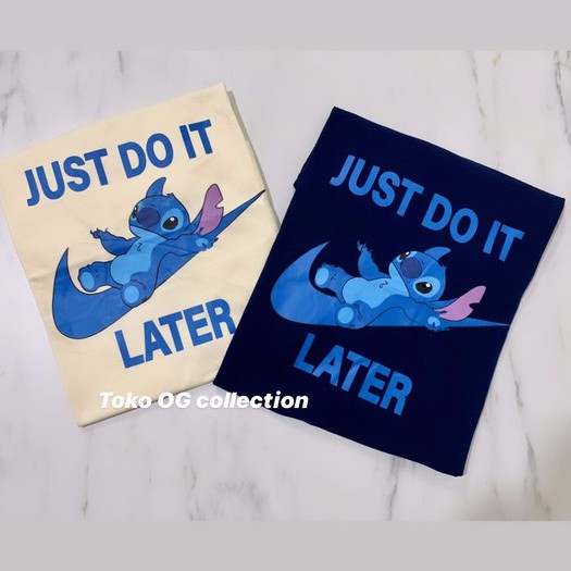 Kaos stitch wanita dan pria import