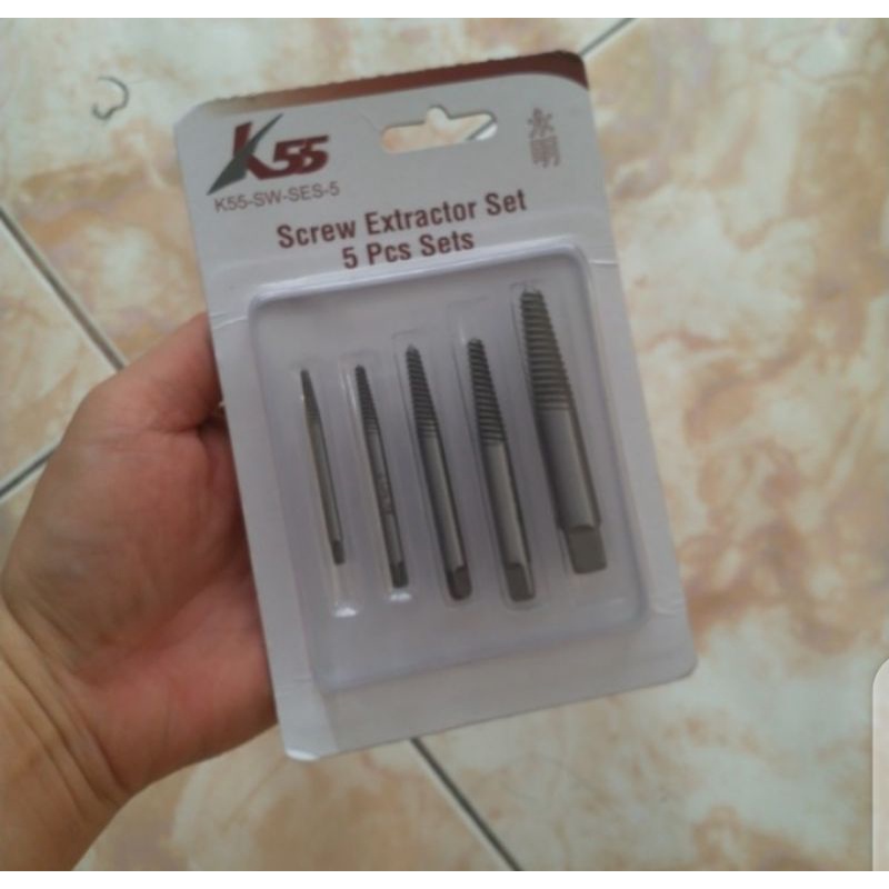 baut extractor pembuka baut patah set