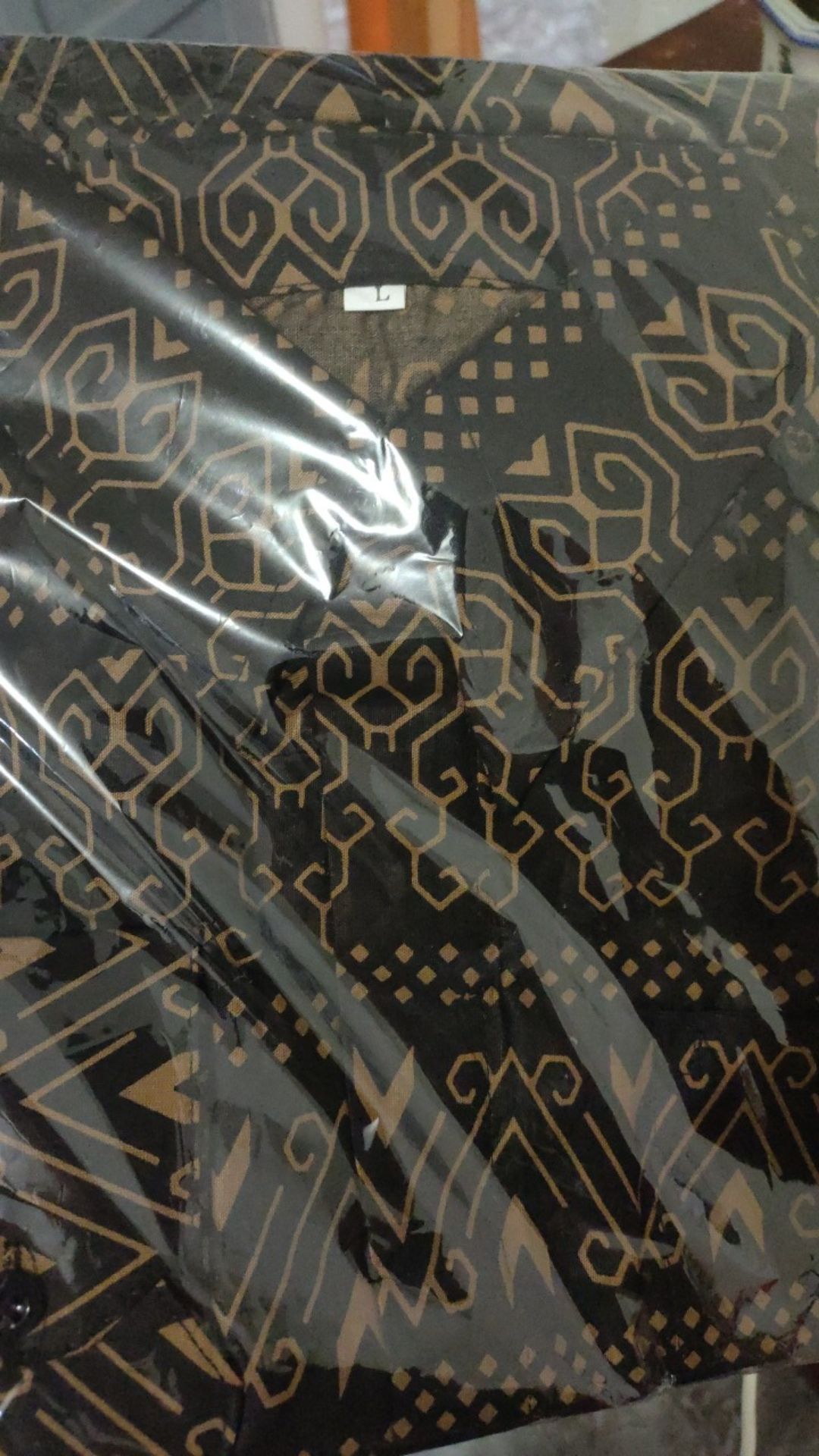 Size M L Xl Xxl Bswart Batik Hrb026 Kenongo Hem Batik Monochrome Semut Coklat Kemeja Batik Pria