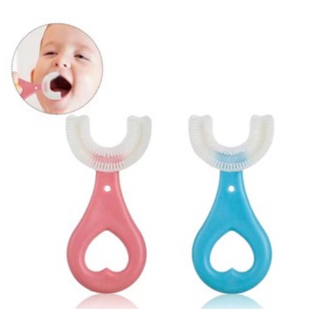ic sikat gigi anak bentuk u shape bahan silikon usia 2 6 tahun   training toothbrush baby silicone 3