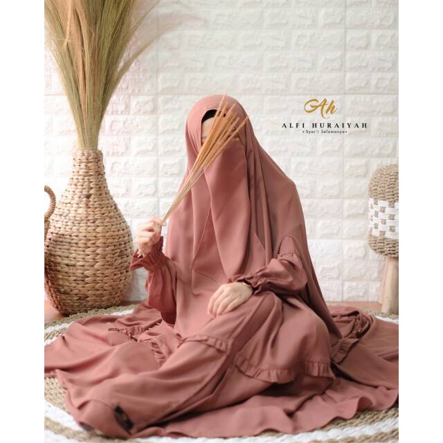 Set gamis tangkuban perahu