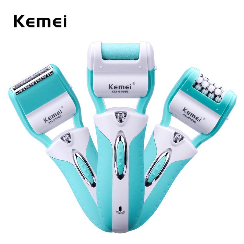 

Kemei Lady Shaver Epilator Cukur Listrik Hair Removal Wanita Pemangkas Bikini Depilator Tubuh