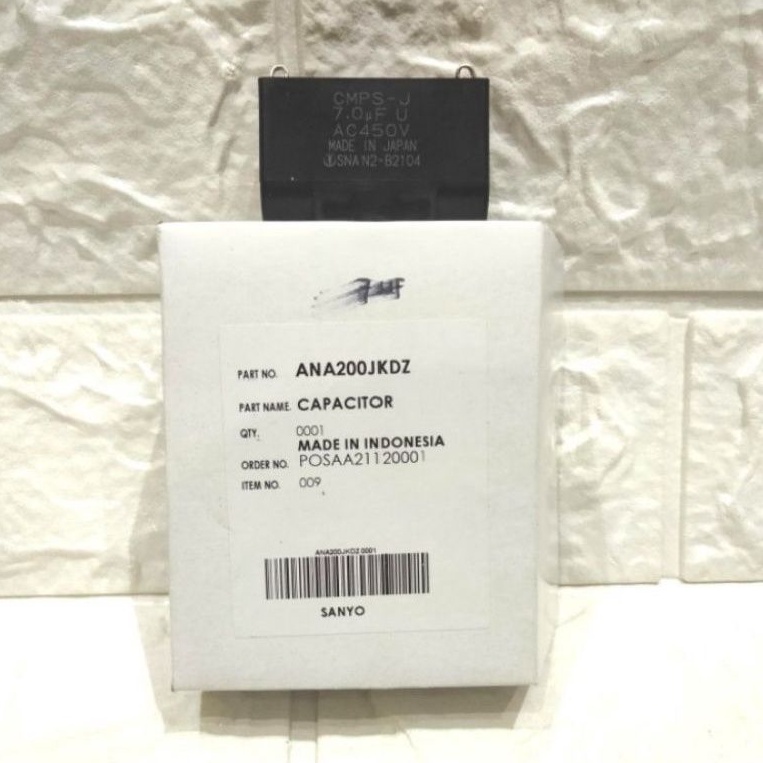 CAPACITOR 7UF MIKRO TYPE PW-H236C/P-H236AC/P-H236AC-S/PW-H236C-S/PB-H235C POMPA AIR SANYO ORIGINAL