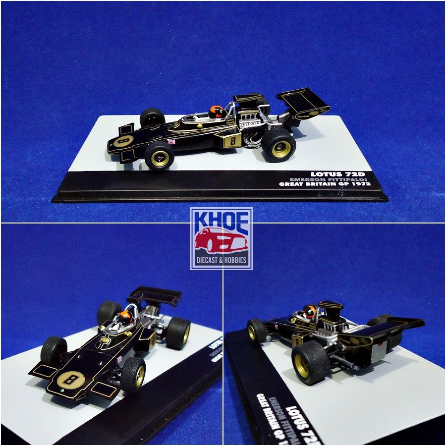 Diecast F1 Lotus 72D Winner British GP 1972 E. Fittipaldi 1/43 altaya