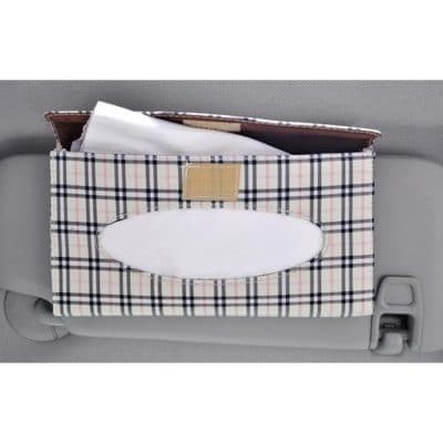 Tempat Tisu Tissue Mobil Premium Burberry / Kotak Tisu Cream Kotak