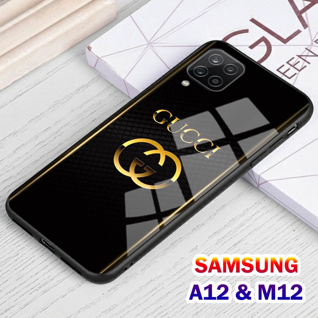 Softcase Glass Kaca SAMSUNG A12 , M12 - Casing HP SAMSUNG A12 , M12 [ S42 ].