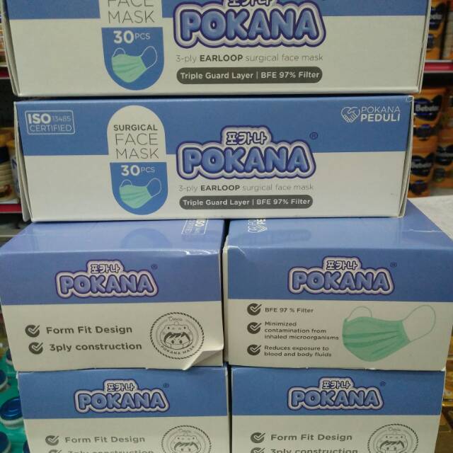 

Pokona 3-ply earloop isi 30pcs