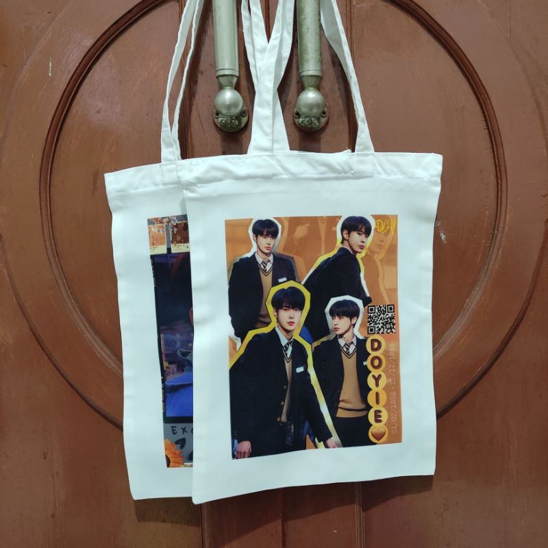 Tote Bag Custom Kanvas Drill Premium - Bukan Blacu - Satuan - Souvenir - Merchandise - Termurah