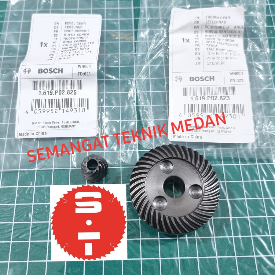 CROWN BEVEL GEAR GIGI GERINDA TANGAN BOSCH GWS750-100 GWS 750 100 SET
