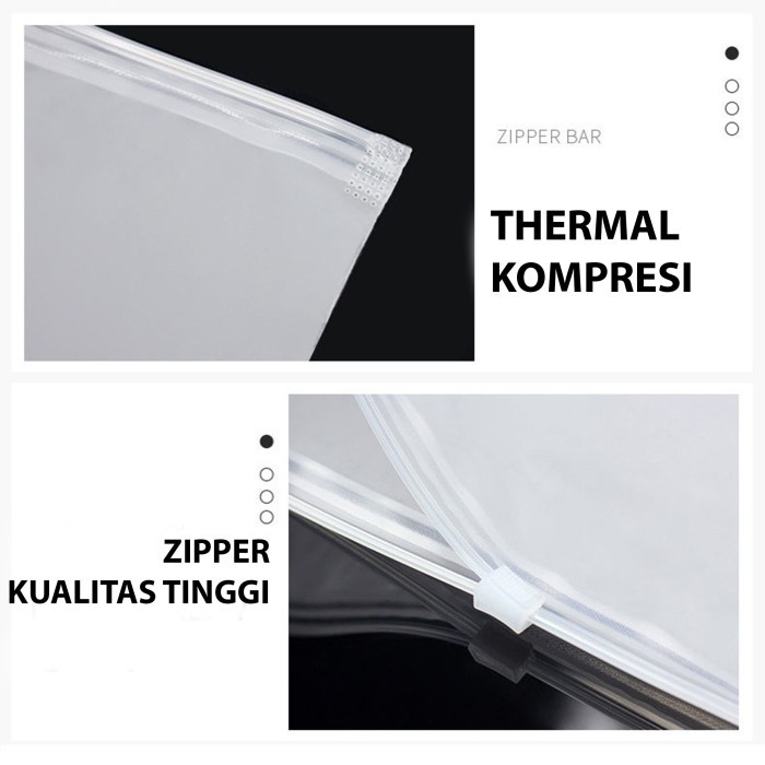 Plastik Zipper Bag 28x40 cm Travel Pouch Storage Bag Matte Doff