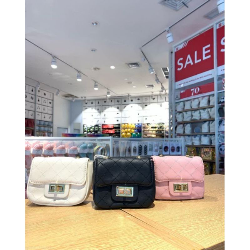 MINISO Official Lipstick bag mini size 11x4x10cm , tas selempang mini miniso