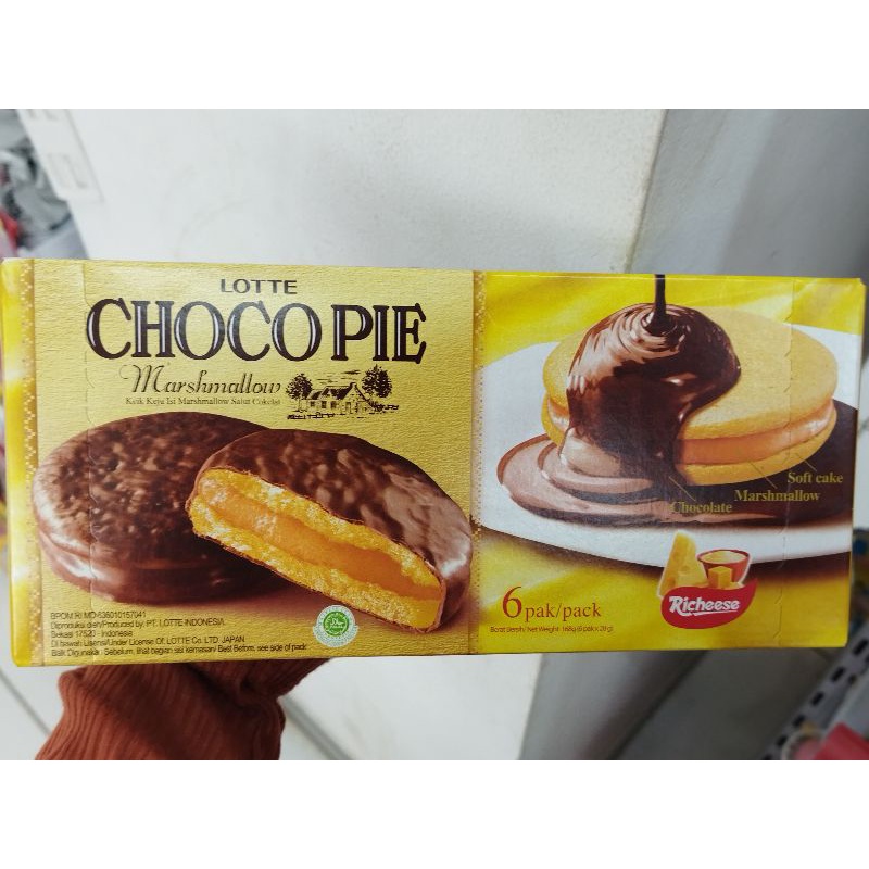 

Lotte Chocopie Marshmallow 28 gram (1 pack isi 6 pcs)