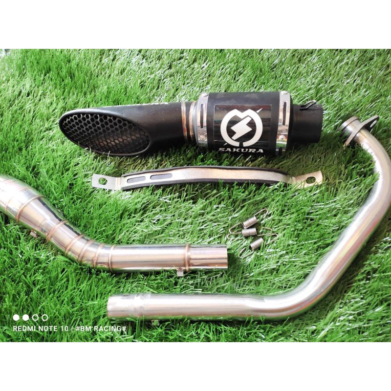 KNALPOT RACING SAKURA SLASH PNP VIXION R15 V2 V3 V4 SATRIA FU CB150 CBR150 SONIC JUPITER MX KING VER
