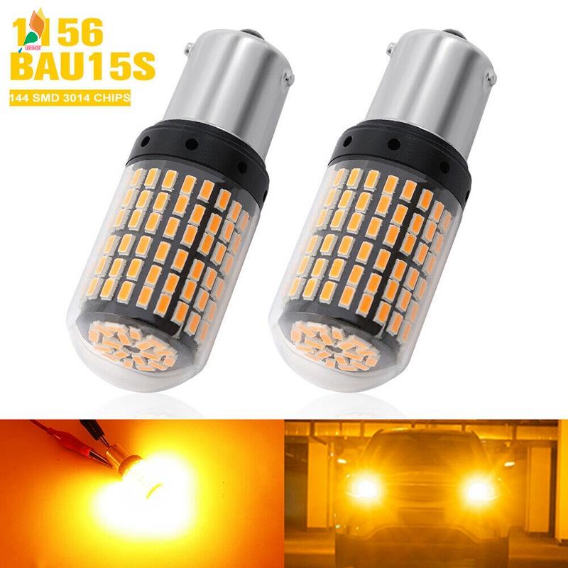 2pcs Lampu LED 1156 BAU15S 3014 144 SMD 7506 1003 1073 Canbus Super Terang Untuk Rembelakang Mobil Power