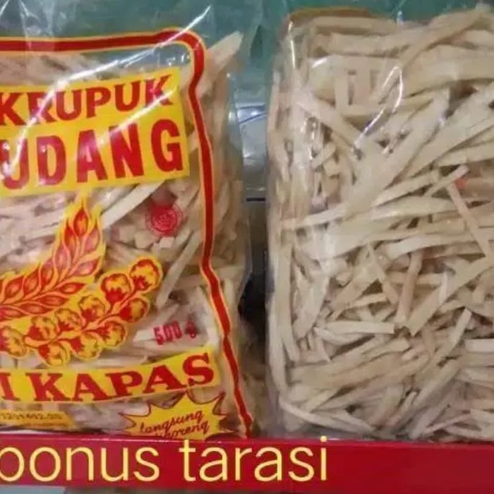 

TERLARIS Kemasan 500gr krupuk udang stik sirian padi kapas indramayu