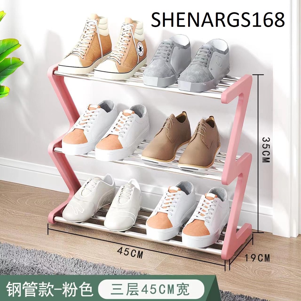 NEW-RAK SEPATU ZIGZAG/ RAK SANDAL 4 SUSUN/ RAK SEPATU SERBAGUNA Z SHAPE SHOE RACK-SHENAR