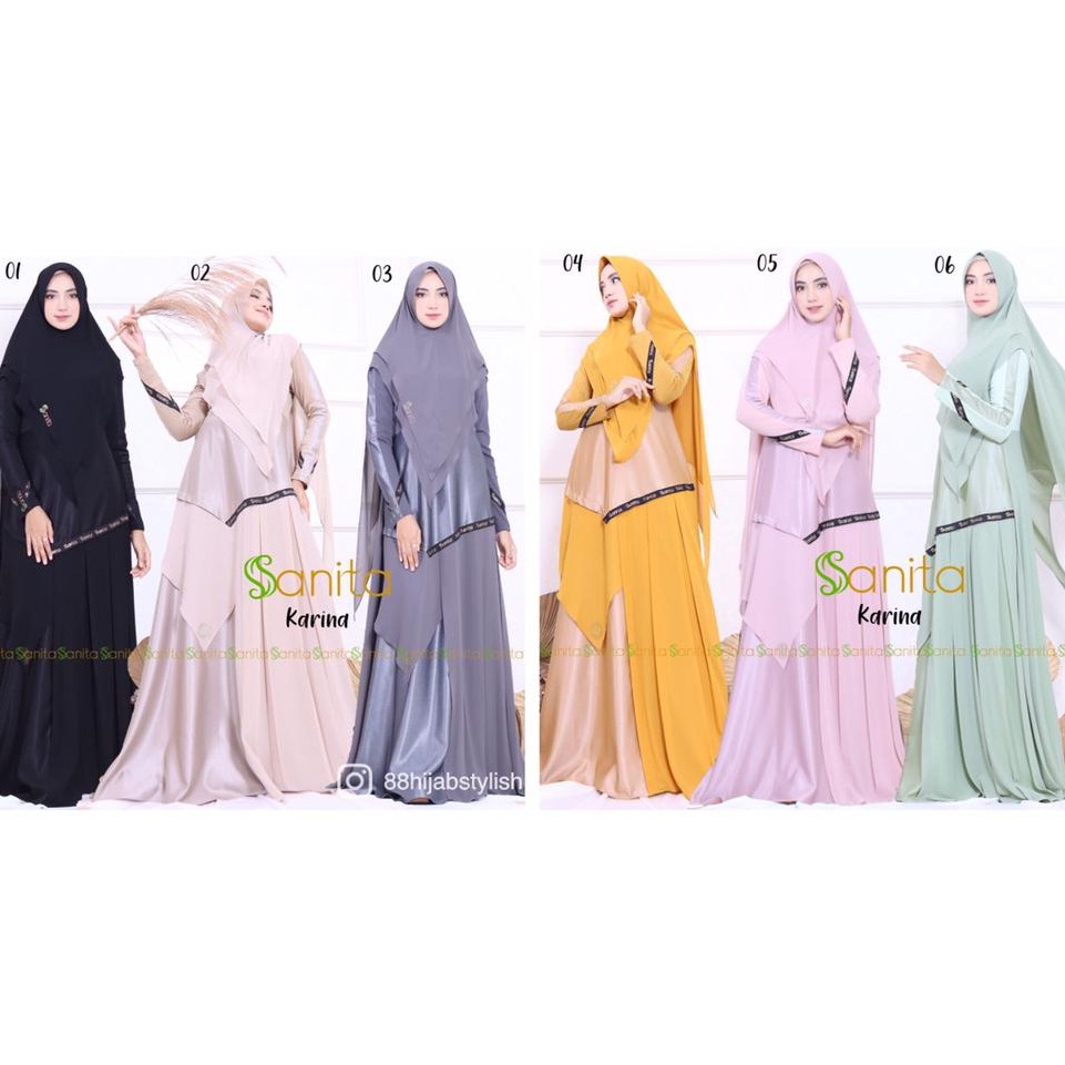 KARINA syari by Sanita / gamis ceruty