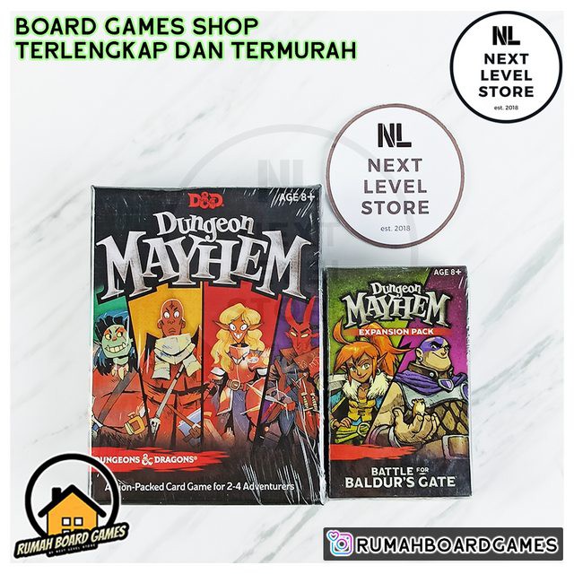 Dungeon Mayhem Basic &amp; Expansion Card Game Board Games Ready Stock