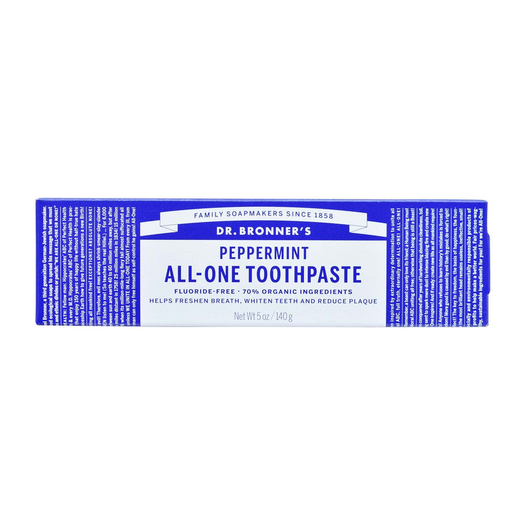 Dr. Bronners All One Peppermint Toothpaste 140 Gr