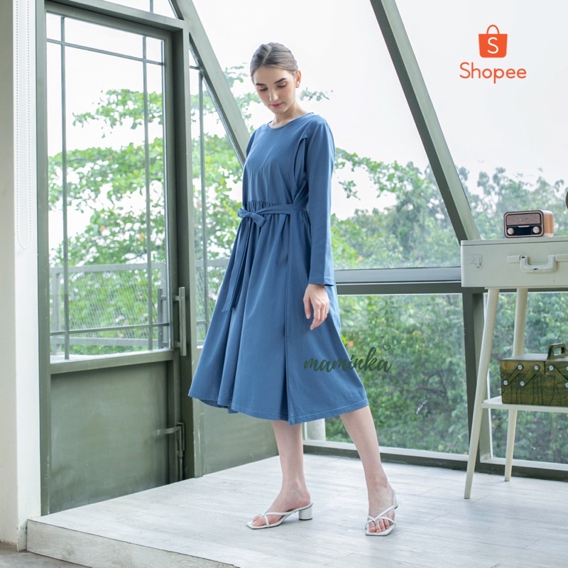 KAYLA MIDI DRESS BUSUI FRIENDLY BY MAMINKA OFFICIAL