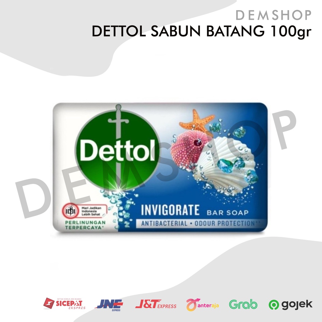 SABUN MANDI BATANG DETTOL INVIGORATE 100 GR / SABUN MANDI DETTOL