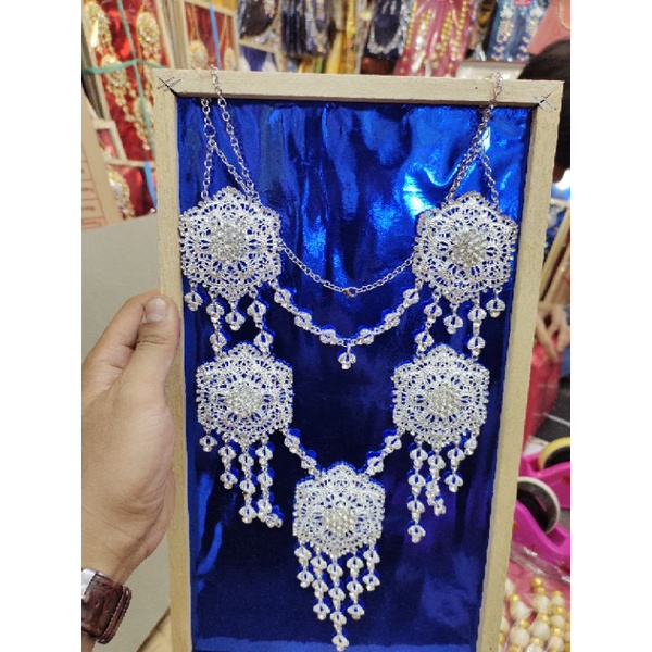 kalung penganten silver model bunga terbaru murah