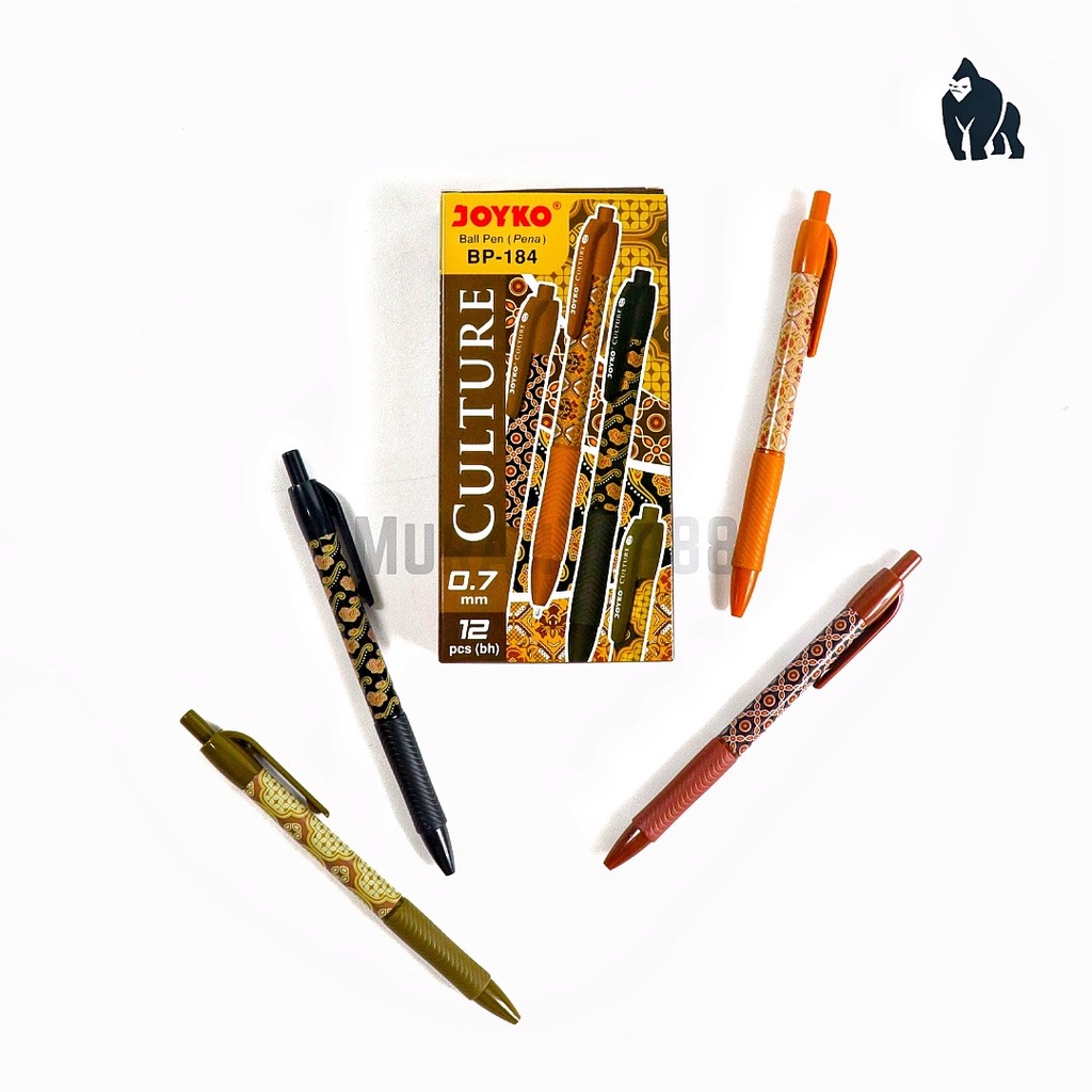 

Pulpen Joyko BP-184 Culture Batik Pen / Ballpoint Bolpen Pena Tinta 0.7 mm [PER LUSIN]