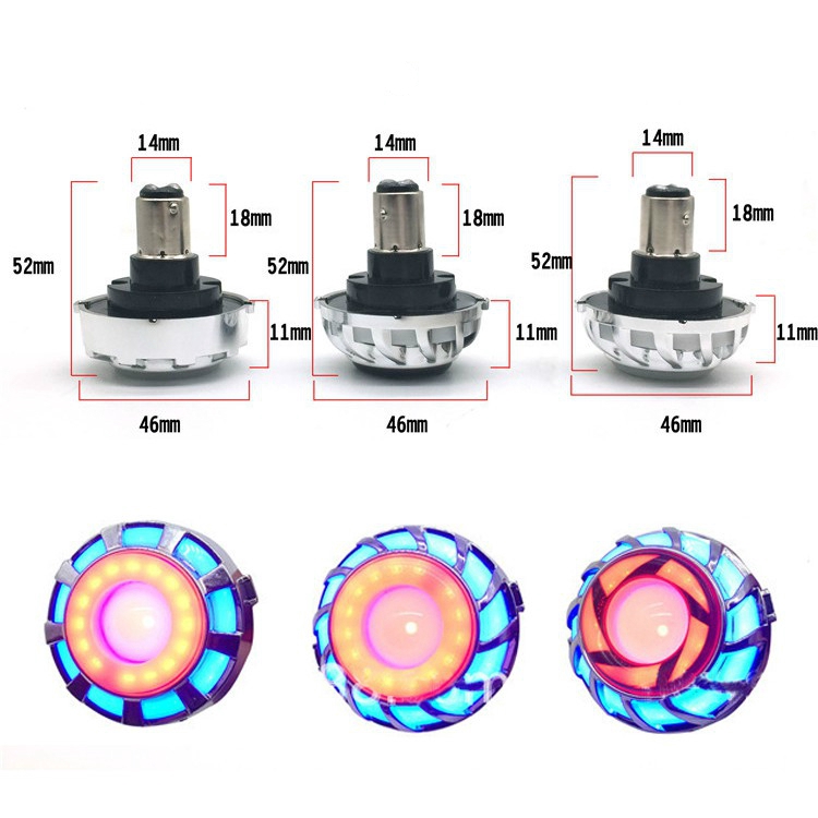 Lampu Led BAY15D Angel Eye Multi mode Untuk Rem Belakang Motor