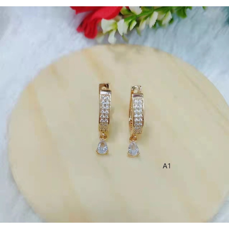 Anting xuping permata lapis emas A1-A8