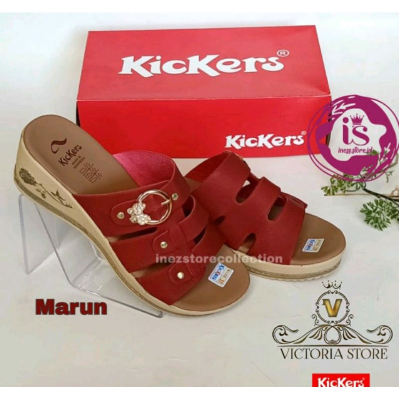 Sandal Wedges Wanita Kickers Sandal Wanita Kikinian Terlaris Sandal Sendal Wanita Terbaru 2022