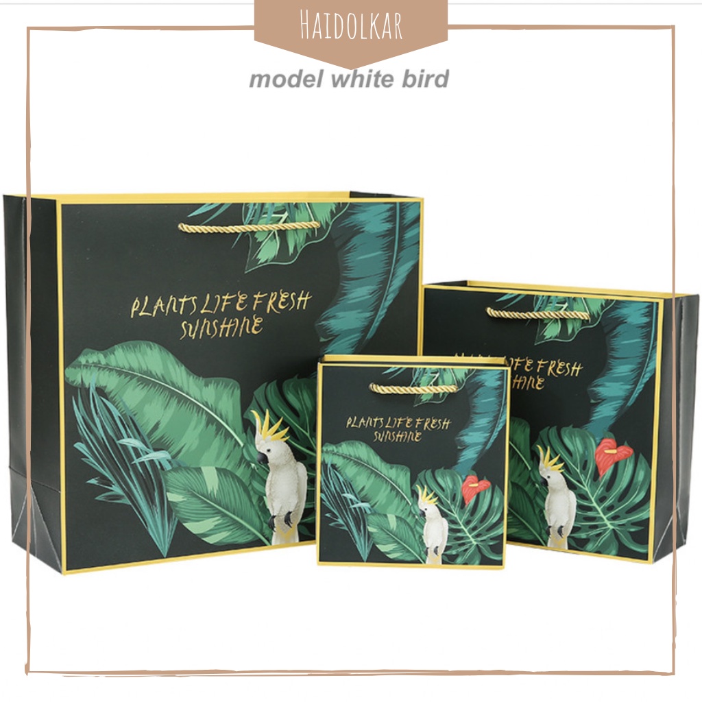 

Paper bag kado L kantong nature bird kantong hadiah tas gift paper bag tribal kantong souvenir fancy