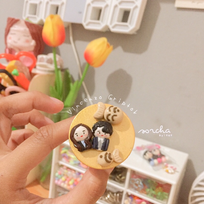 griptok / popsocket vincenzo bungeoppang kdrama merch - Vincenzo Merchandise