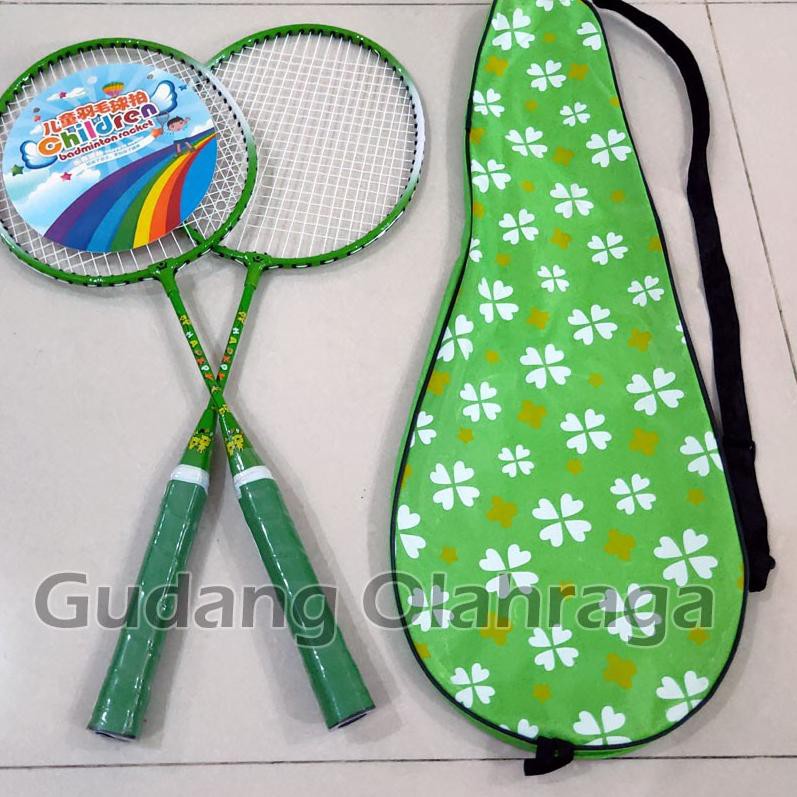 SALEE.. Raket Badminton Anak Isi 2 pcs / Raket Bulutangkis Anak Junior Satu Set Murah dan Bagus