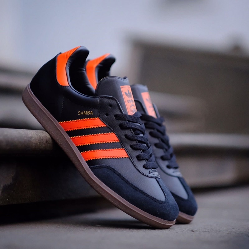 Sepatu Adidas samba Og Original Black Orange