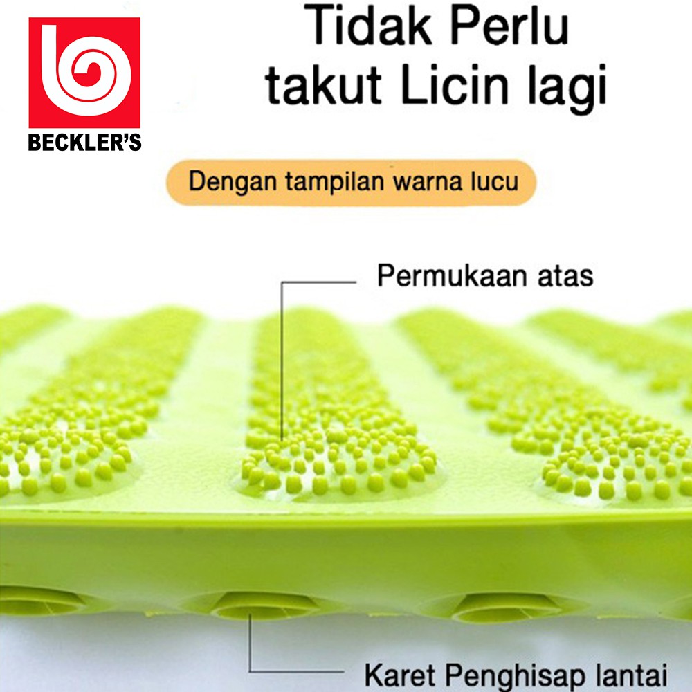 Keset Kamar Mandi PVC Kerikil + Vacum Anti Slip Tebal Dengan Bola Pijat High Quality 4 Warna