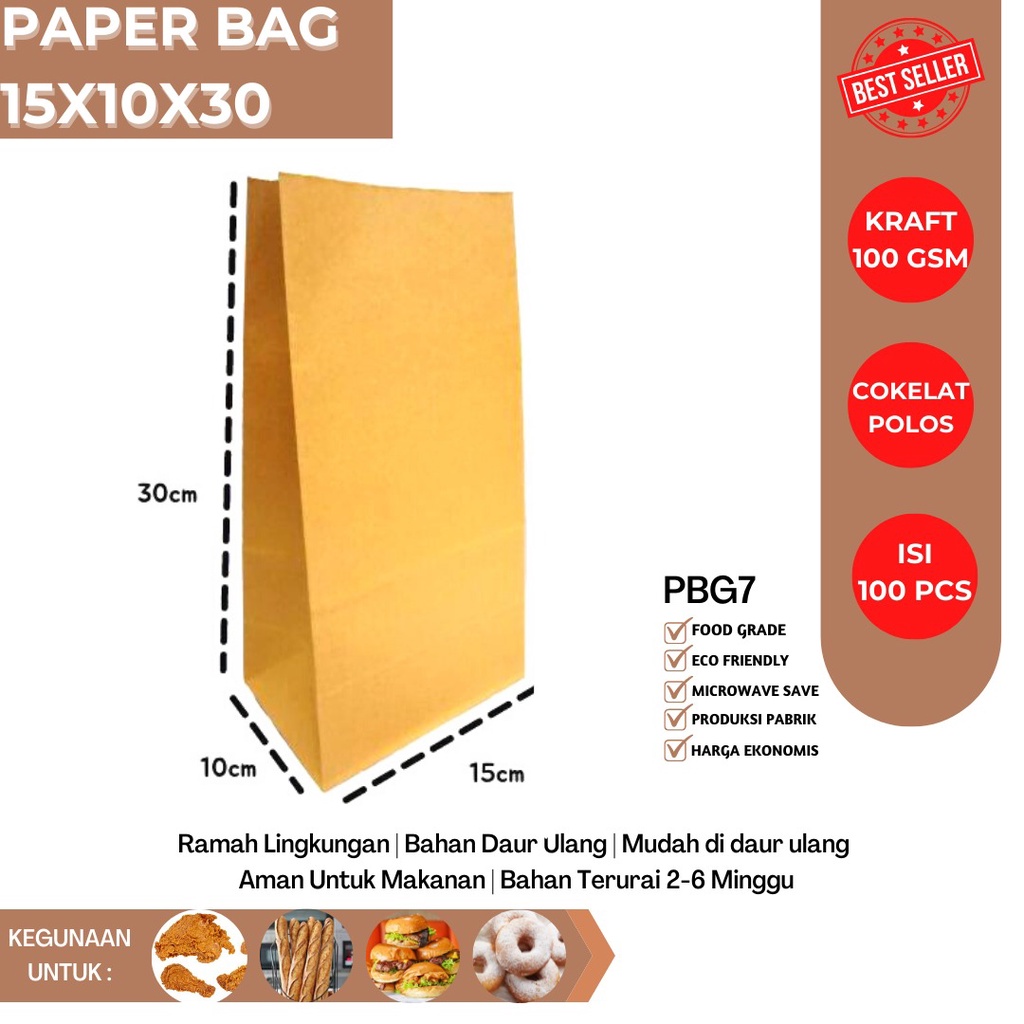 Paper Bag Shopping Bag Amplop (PBG7-15X10X30 Cm)