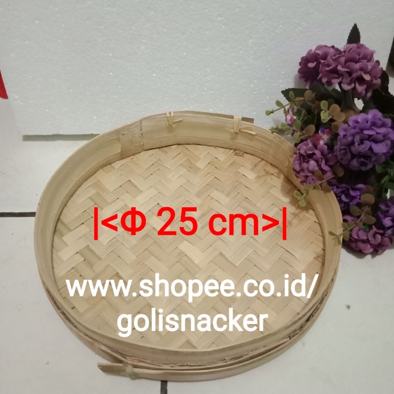 Tampah Nyiru Kecil Bambu Diameter ukuran 25 cm