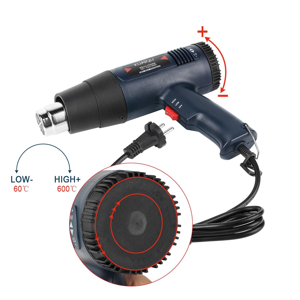 Heat Gun Electric Hot Gun Air  220V 2000W  Welding Torch 2000W - 886C