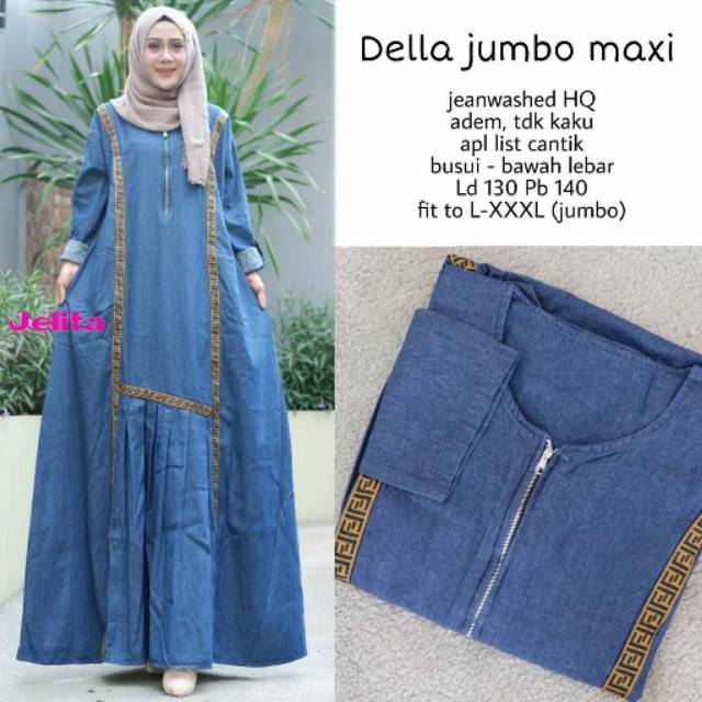 DELLA JUMBO MAXI | DELLA JUMBO DRESS | DRESS JUMBO | DRESS JEANS JUMBO