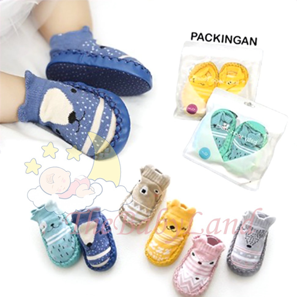 [1KG 37PCS] Babyland Sepatu Anak Bayi / Baby Prewalker Shoes Socks Anti Slip Kaos Kaki Anak Bayi