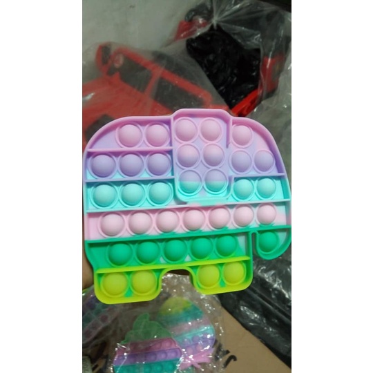 Pop it rainbow dan polos bonus kelereng-GAJAH RAINBOW