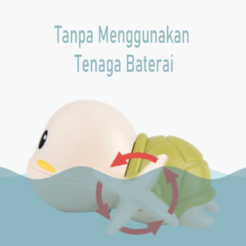 MAINAN MANDI ANAK / BAYI BENTUK KURA KURA BISA BERENANG